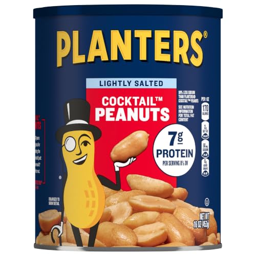PLANTERS Lightly Salted Peanuts, Plant Based...