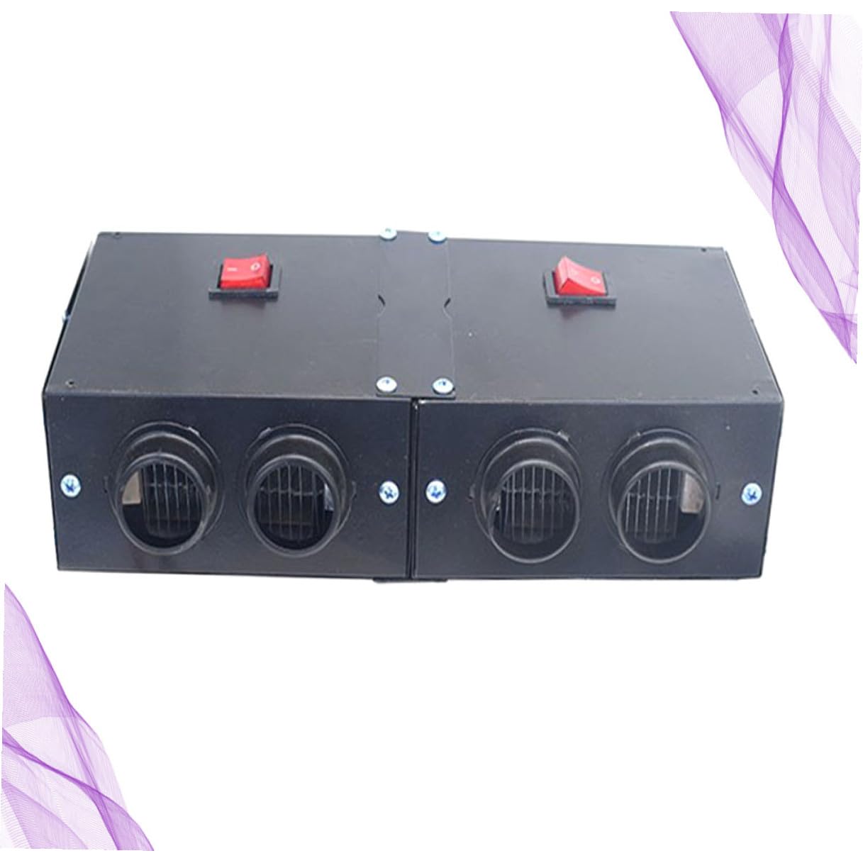 Auto Heizlüfter 500 W Tragbarer 12 v Auto Entfroster mit 4 Düsen Batteriebetriebener Schnee und Nebelentferner für Winterfahrten
