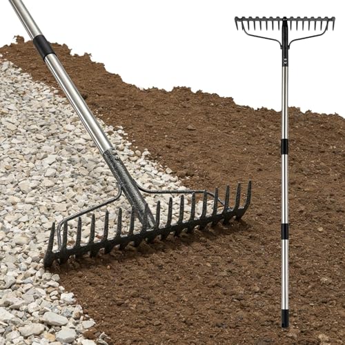 77-Inch Bow Rake with Adjustable Handle