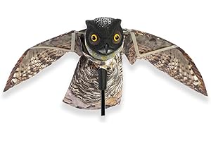 Realistic Owl Scarecrow with Moving Wings
