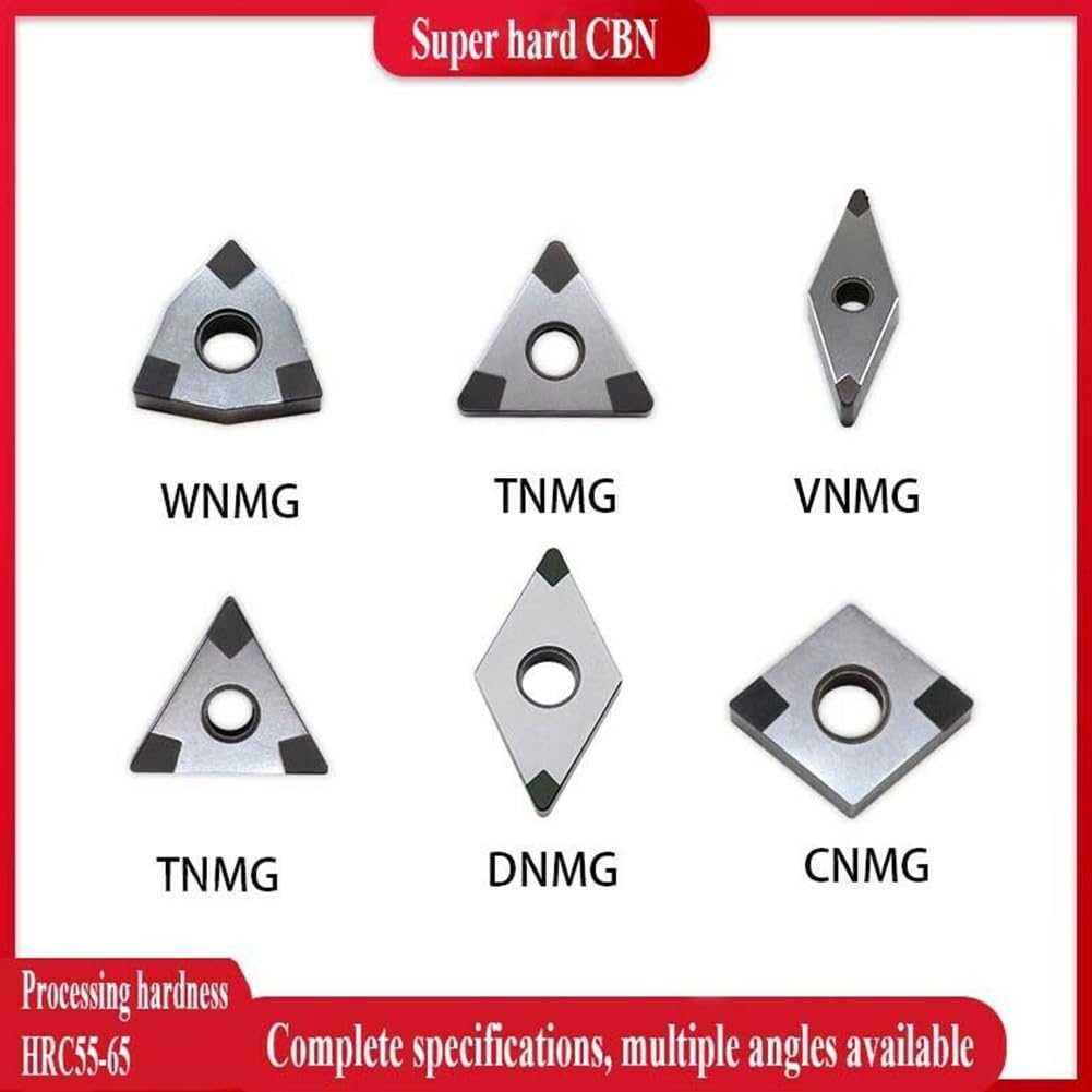 Insertos de torneado HRC65 CBN para mecanizado CNC WNMG431 VNMG331 CNMG431 TNMG331 con rendimiento de corte mejorado (TNMG160404 CBN-6)