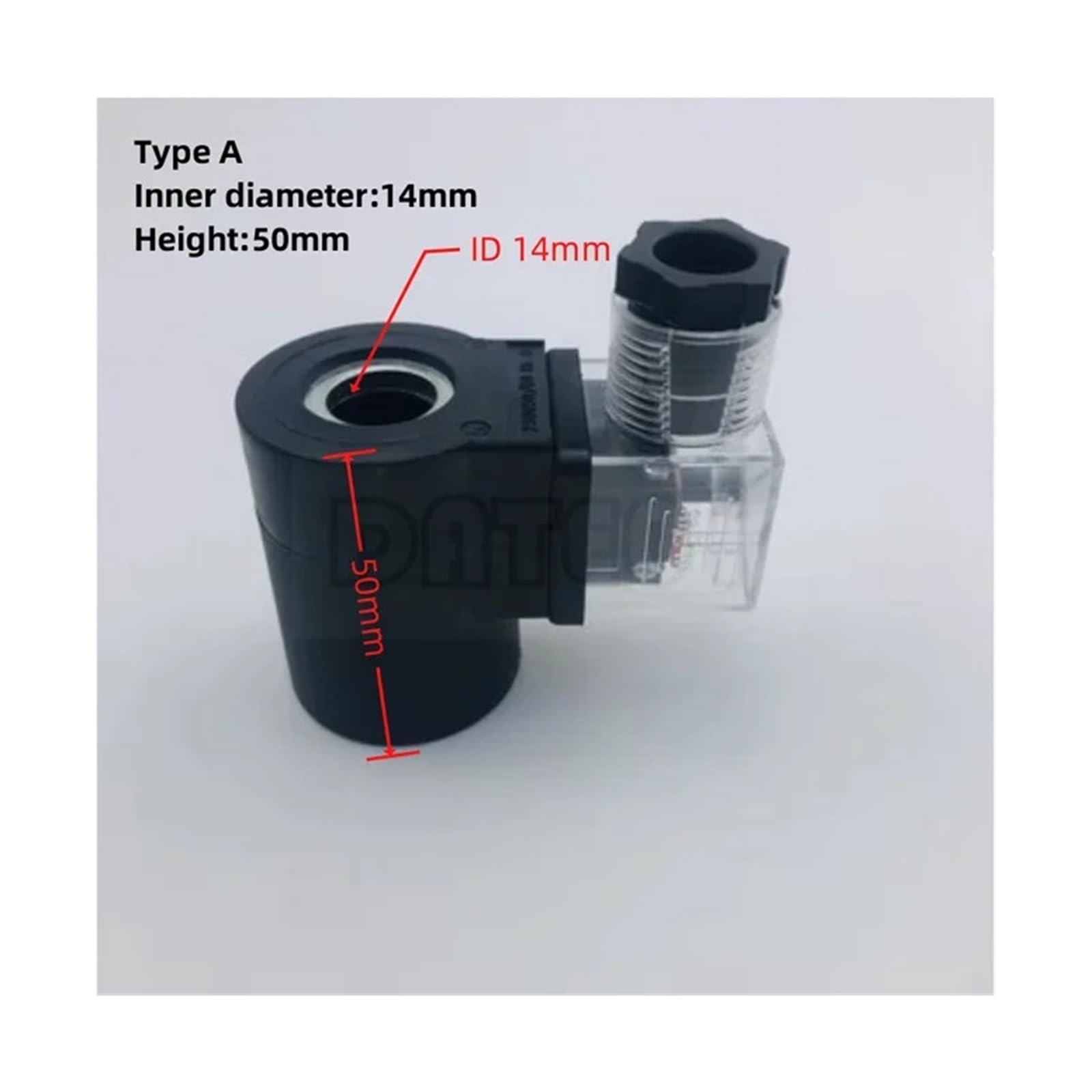 Valvola a Cartuccia, valvola solenoide idraulica, Bobina, Foro Interno, Diametro 14 mm, Lunghezza, Altezza 50, AC220 V, DC24(Id14mm H51mm,110VAC)