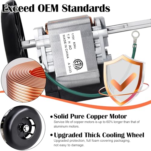 Image of Hiorucet 318984-753 Inducer Motor Kit, Draft Inducer Motor Assembly for Carrier Payne Bryant Furnaces, 318984-753, HC21ZE114A, Jakel INC J238-150-1571, HC21ZE117, SM4753, 318984753.
