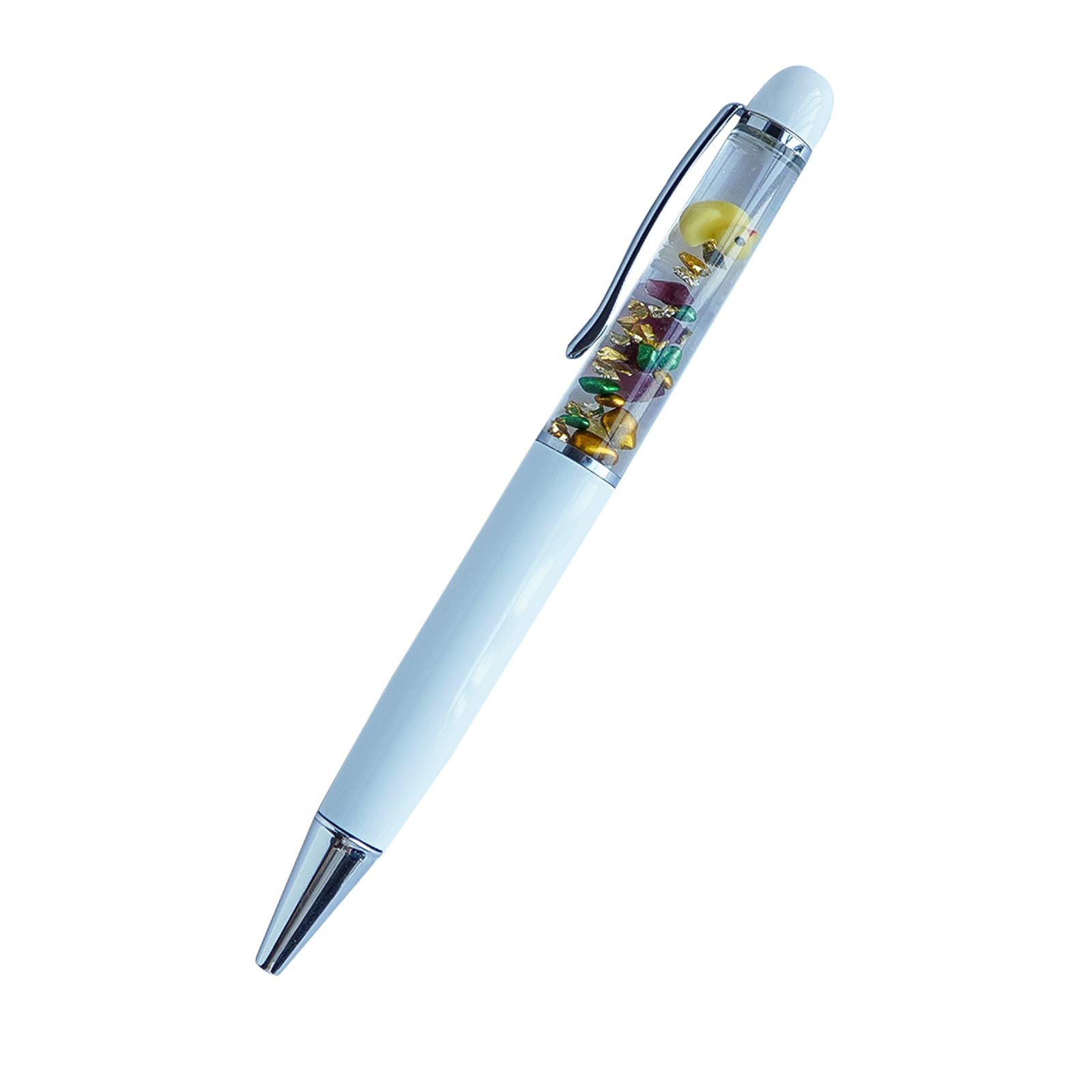 Sikyby Duck Animal Ballpoint Pen Unique Floating Glitter Stationery Perfect Birthday Party Favor Gifts(White) โ image 1