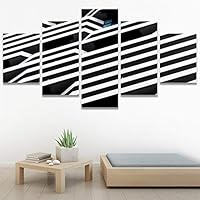 SIGNWIN 5 Panel Canvas Wall Art Abstract Architecture Modern Artwork for Home Decorations Ready to Hang - 60