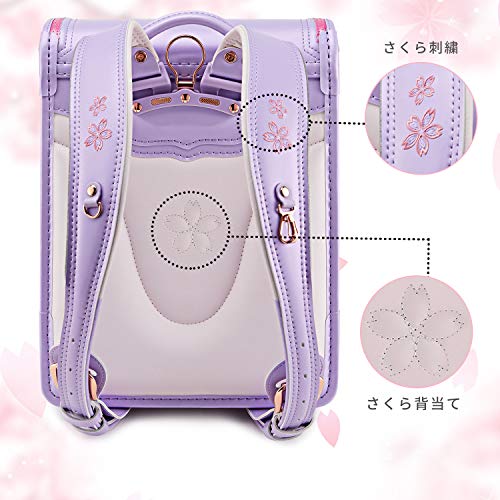 おすすめ ランドセル Hatcat ハットネコ 女の子 雨カバー付き 透明ランドセルカバー 豪華なギフトパッケージ 6 自動ロック 精巧な金具 フラットファイル対応 超軽量 カッコイイライトニング 刺繍 さくら 反射素材 22年ニューモデル 男の子 ランドセル