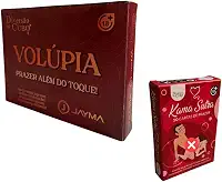 Kit Jogo de Casal Volúpia Tabuleiro com Baralho 50 Cartas Hétero