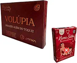 Kit Jogo de Casal Volúpia Tabuleiro com Baralho 50 Cartas Hétero