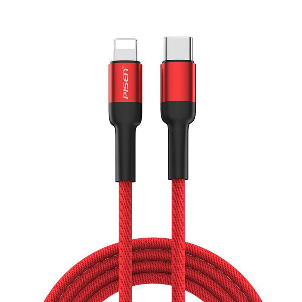 PISEN USB C to Lightning Cable, Fast Charger Sync Nylon Braided Type C Charging Cord Compatible for iPhone 13/13ProMax, Support All - Lightning Device (1.2m) - 6-Month Warranty - Red (B0B7WX8LKP) Amazon Price History, Amazon Price Tracker