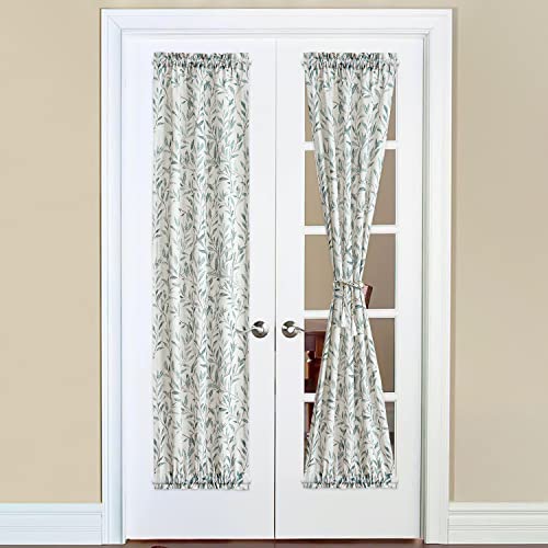 Image of VOGOL Vintage Closet Door Curtain, View Reducing Drapes with Rod Pocket at Top and Bottom, 25 x 72 Inches Room Divide French Door Curtains, 1 Panel