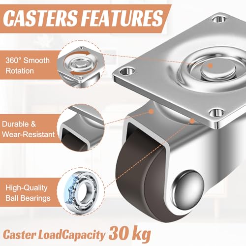 8 Stk Kleine Möbelrollen Lenkrollen 12mm Möbel Rollen 360 Grad Mini Rollen Für Möbel Universal Gummirollen Rutschfeste Transportrollen Universalrad Für Kleine Möbel Wischeimer Regal Aufbewahrungsbox