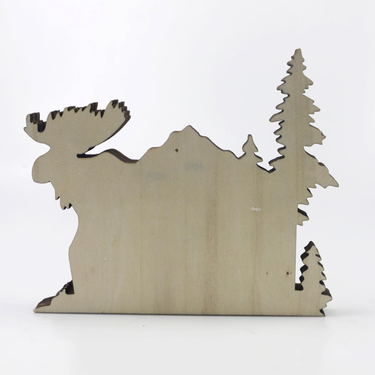 Toyvian 4 Stück Holz Elch Figur mit Feinen Details für Regal und