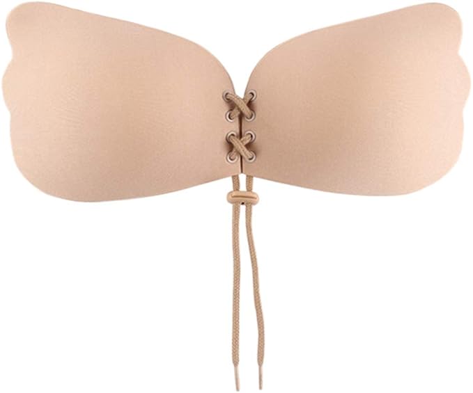 Adhesive Bras for Women Strapless Reusable Silicone Push Up Gathering