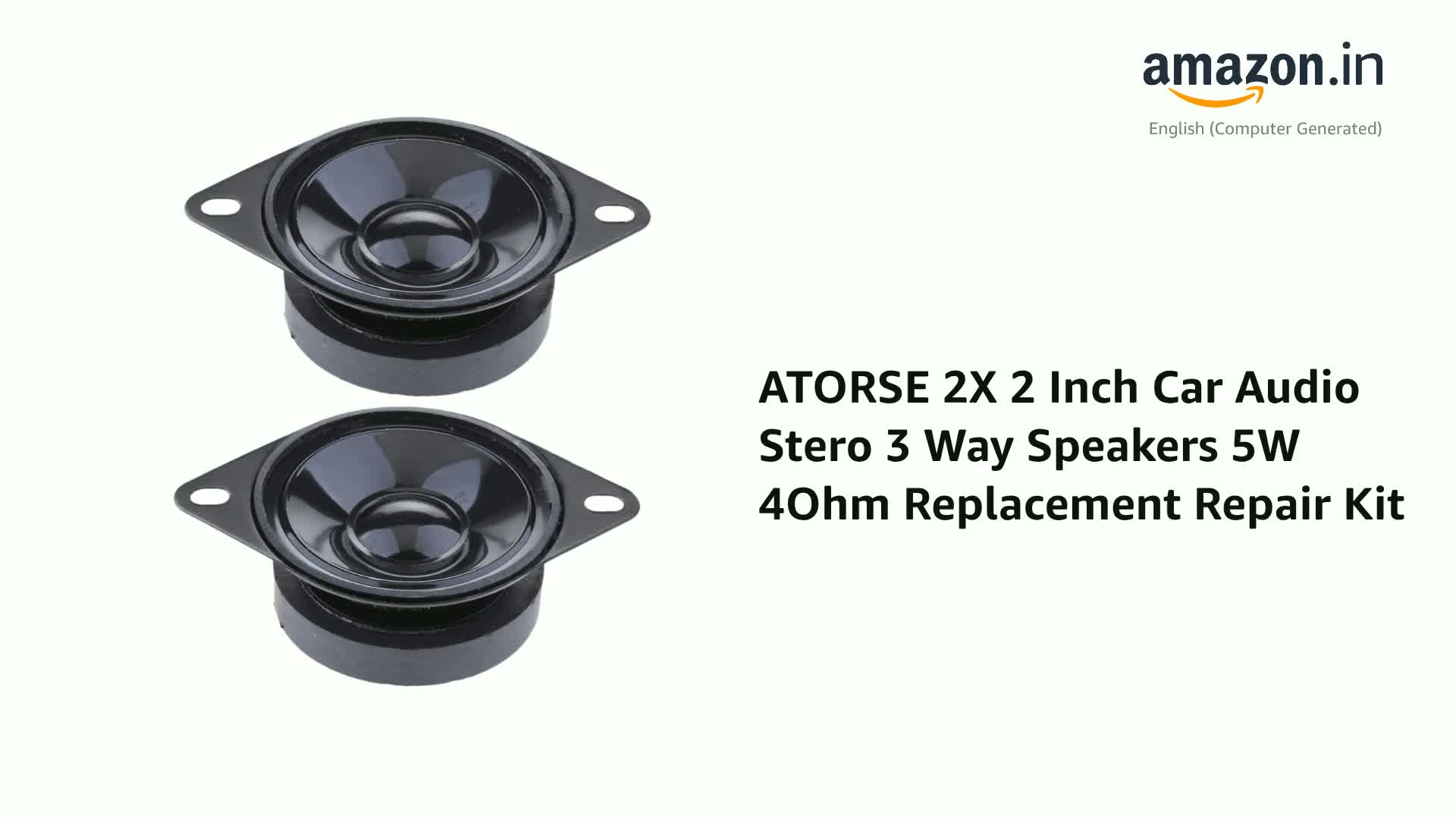 ATORSE 2X 2 Inch Car Audio Stero 3 Way Speakers 5W 4Ohm