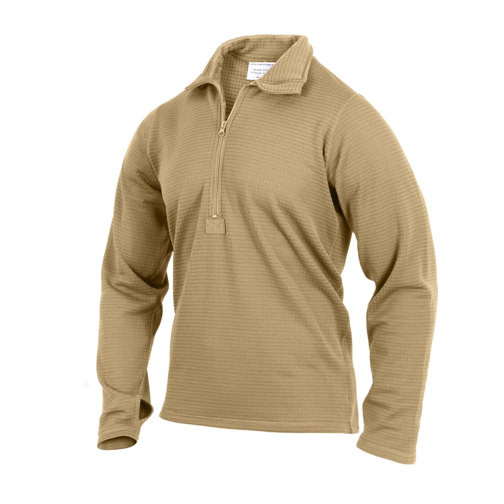 SHIRT LEVEL 2 GEN III ECWCS GRID FLEECE WAFFLE MILITARY COLD WEATHER 2XL + P38 Sand