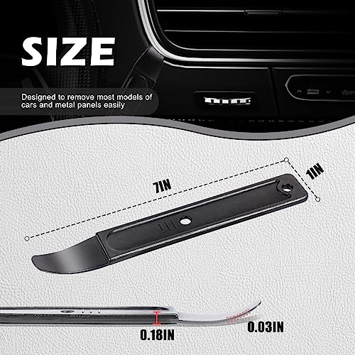 Image of SDSNTE 4140 Steel Pry Bar, Versatile Automotive Panel Removal Tool for Auto Trim, Interior & Exterior Parts, Door Panel, Window Screen Removal, Pack of 2