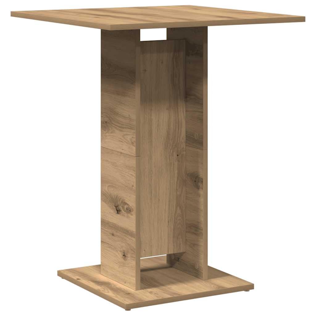 Hothingwell Bistrotisch, 60 x 60 cm, aus Holz, robust und stabil, robuste Oberseite für Esszimmer, Küche oder Büro, leicht zu reinigen mit einem feuchten Tuch, Wandbefestigung
