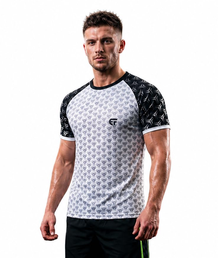 Men's Sports T-Shirt | Quick Dry Activewear | Raglan Sleeve | Athletic Fit Gym & Running Tee-image-37