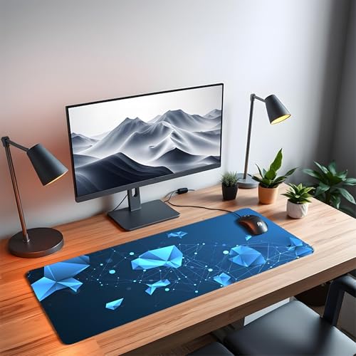 Image of XL Extended Gaming Mouse Pad | XXL Large Desk Mat 60x30cm for Laptop & PC | Non-Slip Rubber Base, Waterproof, Durable & Smooth Surface | Office, Gaming & Study, asthetic