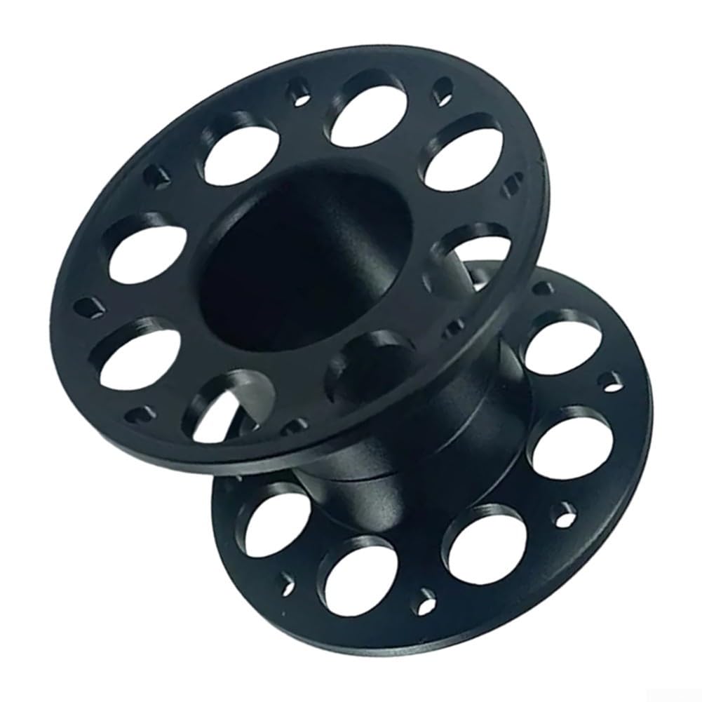 Diving Finger Spool, Diving Line Wheel, Aluminum Alloy Diving Handle Reel Scuba Diving Reel Diving Empty Spools, Wear-Resistant ﻿(D56*28 Black)