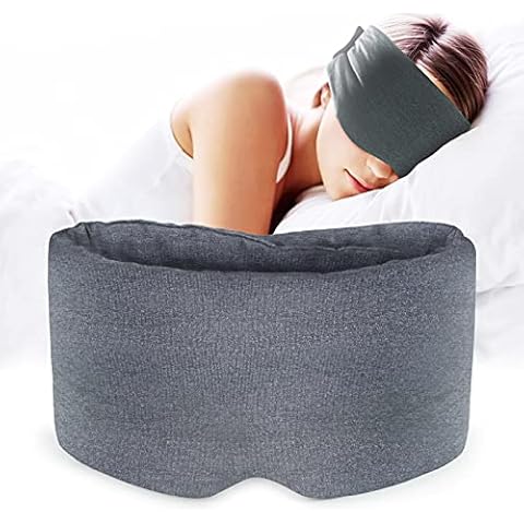 Sysrion Sleep Eye Mask - Ultra Soft Comfortable Sleeping Mask for for Home Sleep Travel Shift Work, Nose Pad Designed Light Blocking Eye Blinder, Fully Adjustable Strap and Skin Friendly Cover