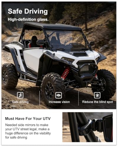 Image of Kiwi Master New Gen Side Mirrors for 2024-2026 Polaris RZR XP /2020-2026 PRO | 2024-2026 RZR XP 1000, 2020-2026 RZR Pro XP / S / R /Turbo R, Trail /S Accessories, Adjustable Rear View Mirror, 2891232, Pair