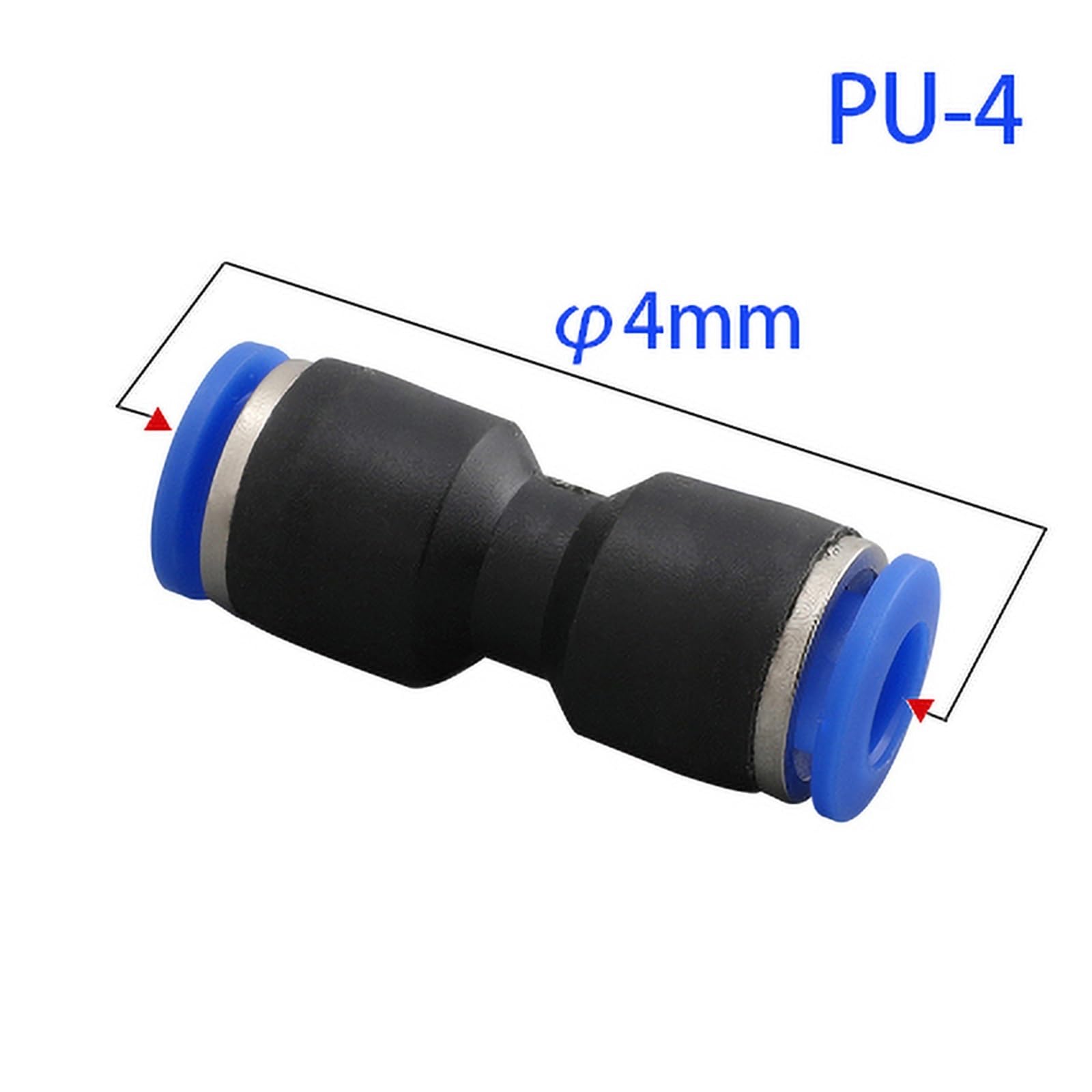 Promouvoir Les raccords de Connexion des raccords Raccords pneumatiques, connecteur en Plastique, Tuyau d'air et d'eau, raccord Droit à gaz, Connexion Rapide, 5 pièces(PU 4mm)