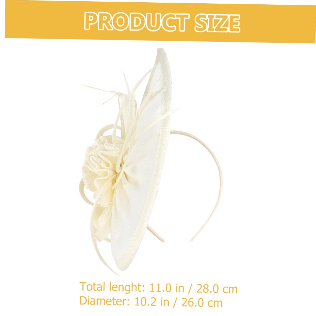 GALPADA Fascinators for Women Tea Party Women Hats Fashion Headband Clip Church Hat Wedding Hats Beige