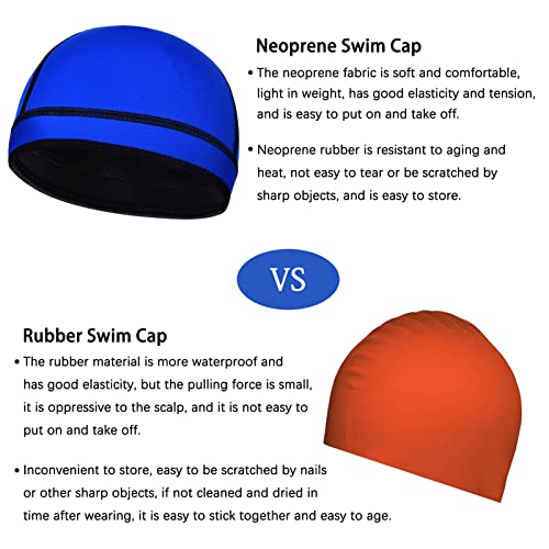 Image of DEHAI Neoprene Diving Hood Wetsuit Swimming Caps for Womens Mens Youth, 2mm 3mm Thermal Water Beanie Hat Keep Long Hair Dry for Curly Locs Braids