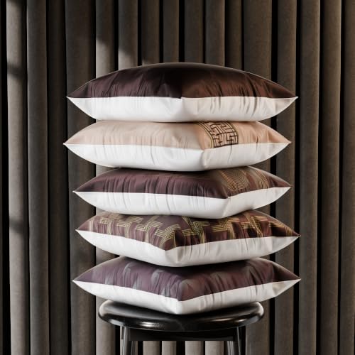 Image of Stoa Paris Cushion Cover Set of 5, Home Decor for Sofa, Bed & Living Room, Digital Printed Cushion Cover 16 Inch x 16 Inch, Soft Touch Finish, Hidden Zip Closure, Cordelia's Courtesy - Cordelia