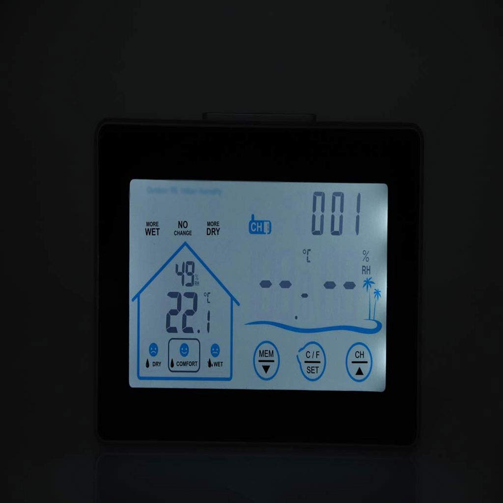 Termometr pokojowy - inteligentny miernik temperatury i wilgotności z ekranem dotykowym termometr elektroniczny