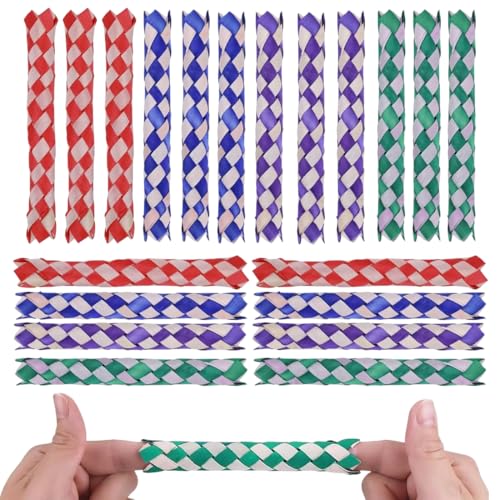 KAHZOR 20 pièces Piège à Doigts Chinois Traditionnel, Clac Doigt, Doigts Chinois, Cadeau Piege, Jouet pour Enfants et Adultes Cadeaux d'Anniversaire,...