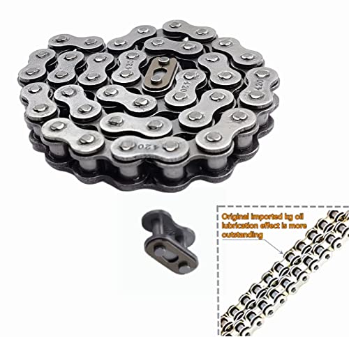 Image of Mini Bike Front Chain Fits Coleman CT200U CT200U-EX BT200X Mini Bike Chain MB200 MB165 Baja Warrior Heat Mini Baja Motorsports+Chain Adjuster(#420 Chain 42 Link)