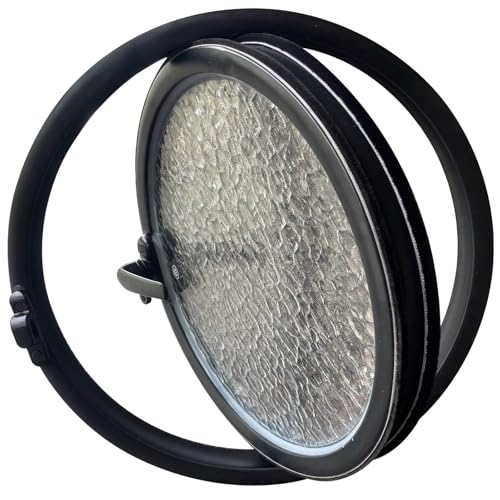 Fenêtre ronde rotative à double vitrage en verre trempé avec cadre en métal et poignées pour la ventilation dans la maison, la cuisine, les abris de...