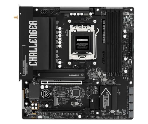 Image of ASRock B850M Challenger WiFi Socket AM5 Micro-ATX Motherboard, B850, Supports AMD Ryzen 9000 /8000 /7000 Series, DDR5 8000+(OC), PCIe 5.0, WiFi 7, 2.5G LAN, Lightning Gaming Ports