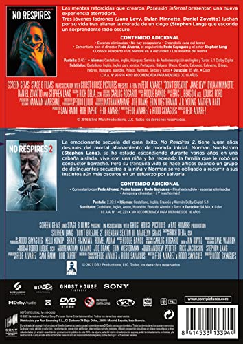 No respires pack 1+2 en Blu-Ray haute définition pour frissonner