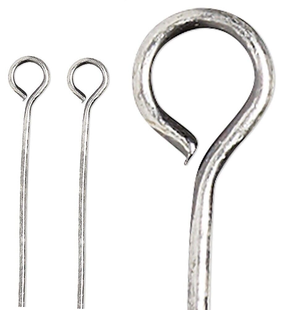 100 Antiqued Silver Plated Brass 24 Gauge 1.5