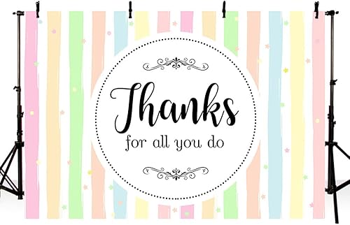 Miniatura 4 de Telón de fondo de 7 x 5 pies con texto en inglés "Thank for All You Do", para profesores, enfermeras, médicos, personal, empleado, We Truly