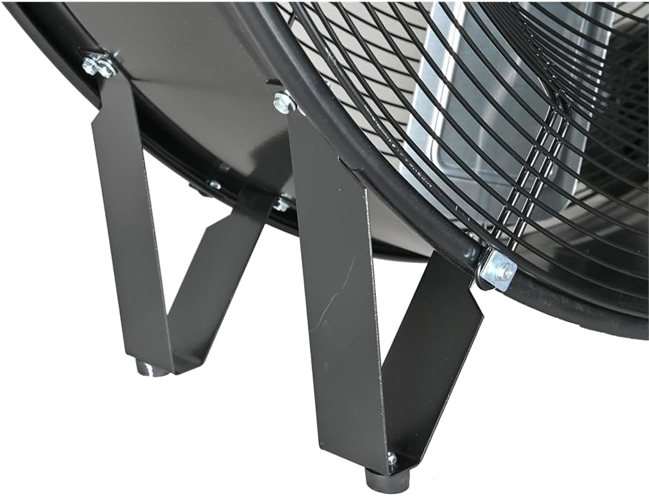 K Tool International 77735 30" Direct Drive Drum Fan with Wheels, High-velocity, 2-Speed, Cut-off Protection, 120V/60Hz, 8,800 Max CFM, UL Listed, Used in Warehouses, Shops, Greenhouses, Barns, Black