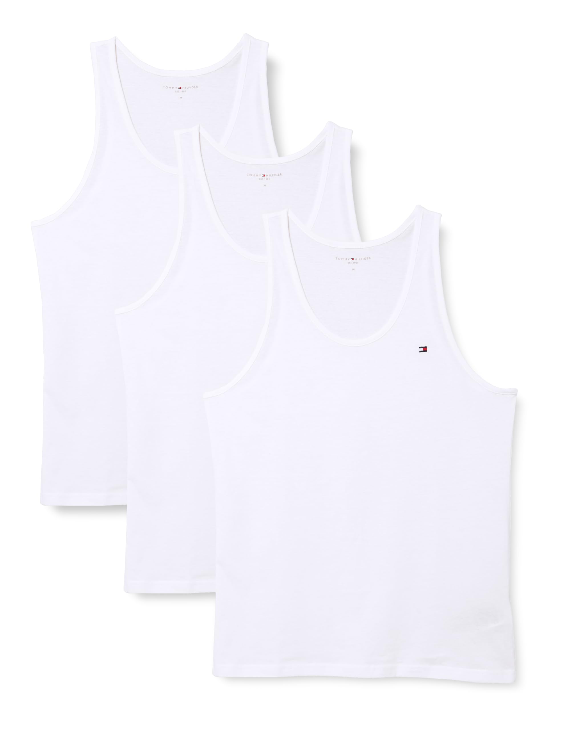 Tommy Hilfiger Herren 3P Tank Top UM0UM03867 Tank Top, Weiß (White/White/White), XXL