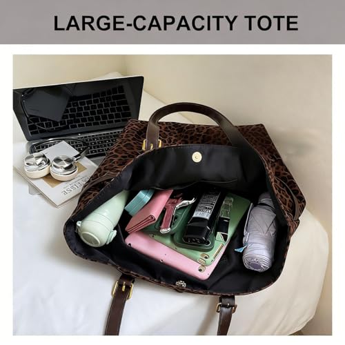 Bolso Tote con Estampado Leopardo para Mujeres miniatura 6