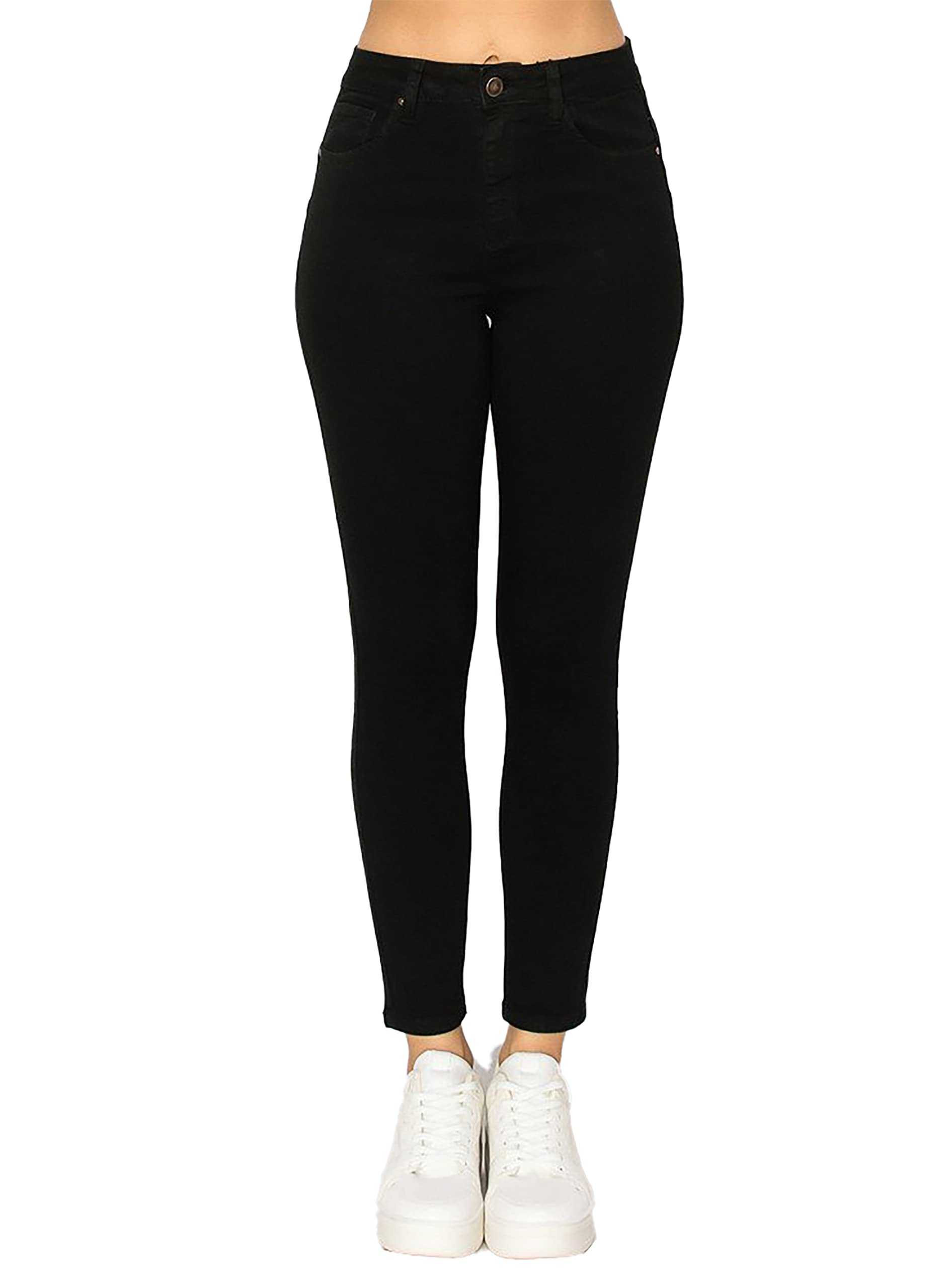 WAX JEAN Women's Butt I Love You Basic Five Pocket Push-Up Skinny Denim Jeans