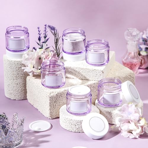 Image of Layhit 60 Pcs 2 oz Glass Jars with Lids Airtight Jars Bulk,Purple