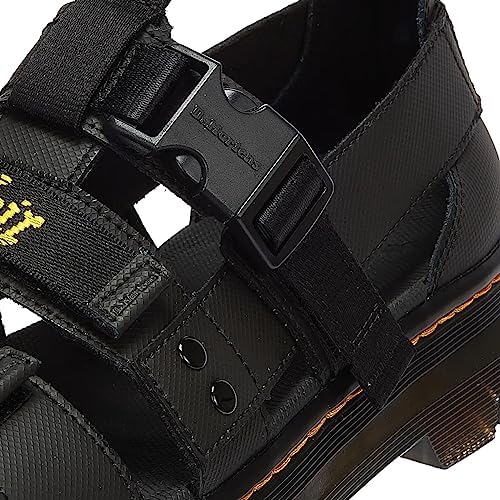 Dr. Martens unisexadult Strap Sandal, Black Element & Black Webbing, 10 Women 9 Men US | Image 4