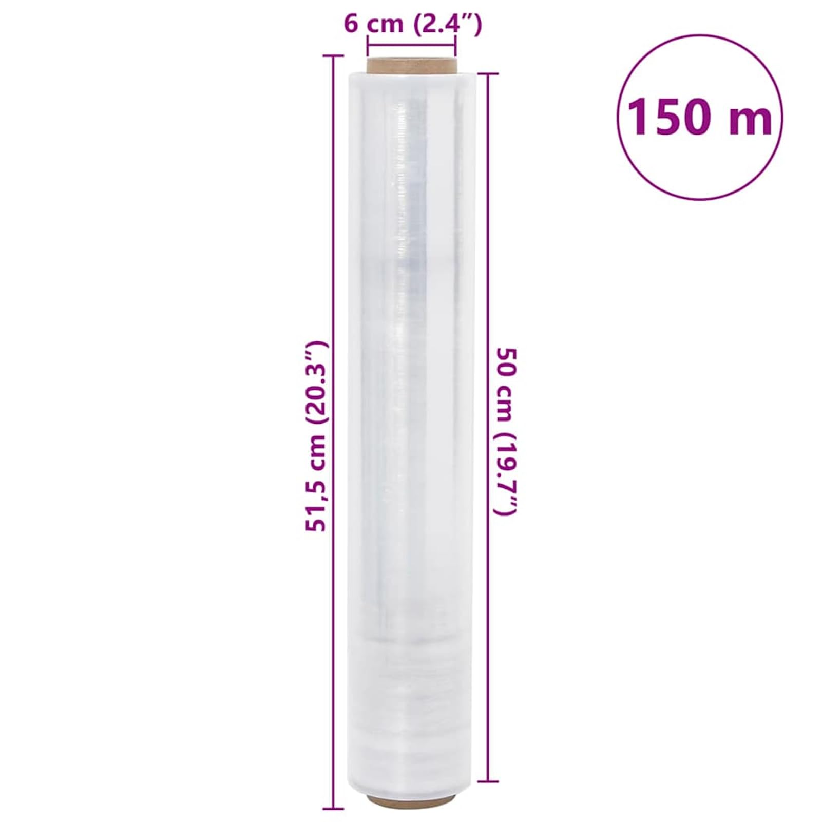 Film Estensibile 6 pz Trasparente 30 ¦Ìm 50 cm x 150 m