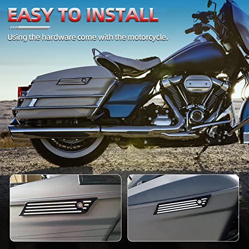Cubiertas de Cerradura para Alforjas CNC en Aluminio para Harley Davidson miniatura 6