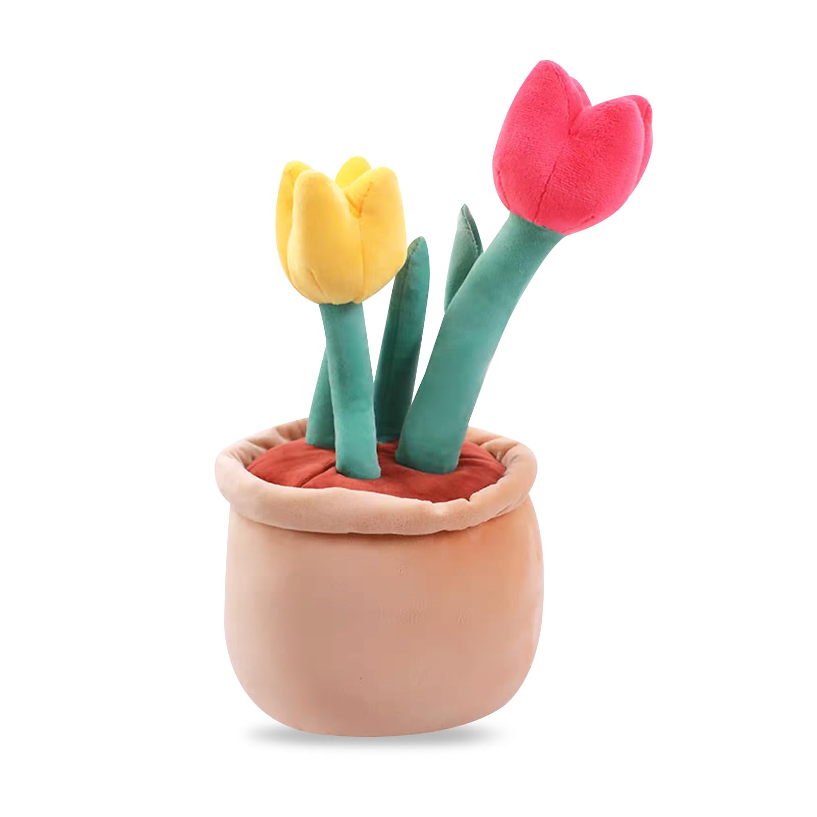 Amazon｜seimeinoki ぬいぐるみ花束 チューリップ 鉢植え 造花 枯れ