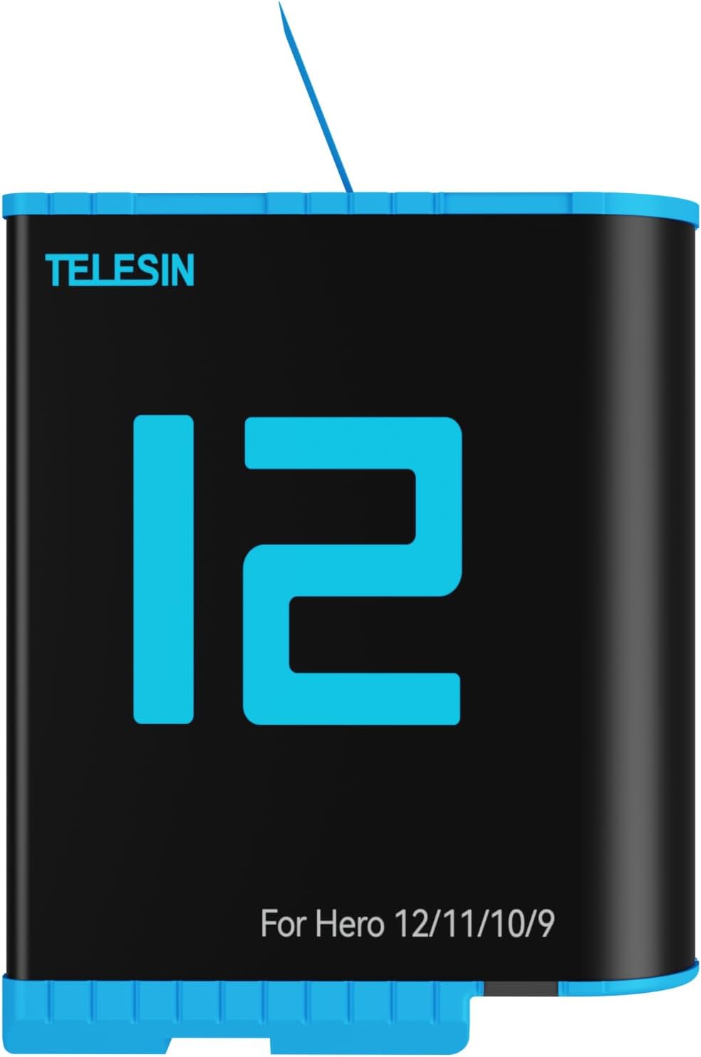 TELESIN Battery for GoPro HERO12 HERO11 HERO10 HERO9 | Camera Battery for GoPro 12 11 10 9 - Blue