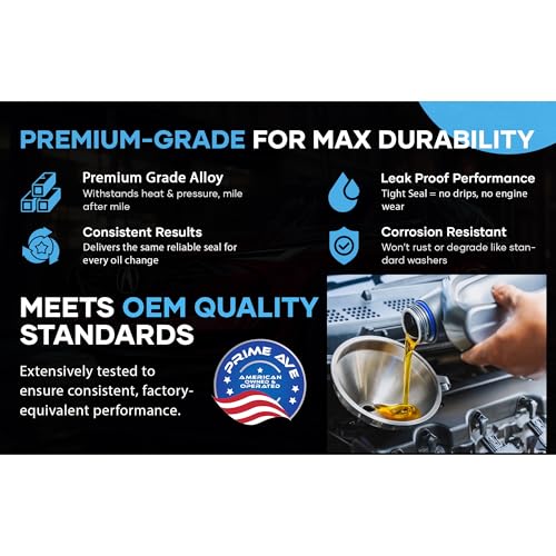 Image of Aluminium Oil Drain Plug Gaskets - Differential & Transfer Case Crush Washer for Leak Proof Sealing - Durable & Reliable Oil Plug Washer - Compatible with Toyota Lexus Scion (24 Pack)