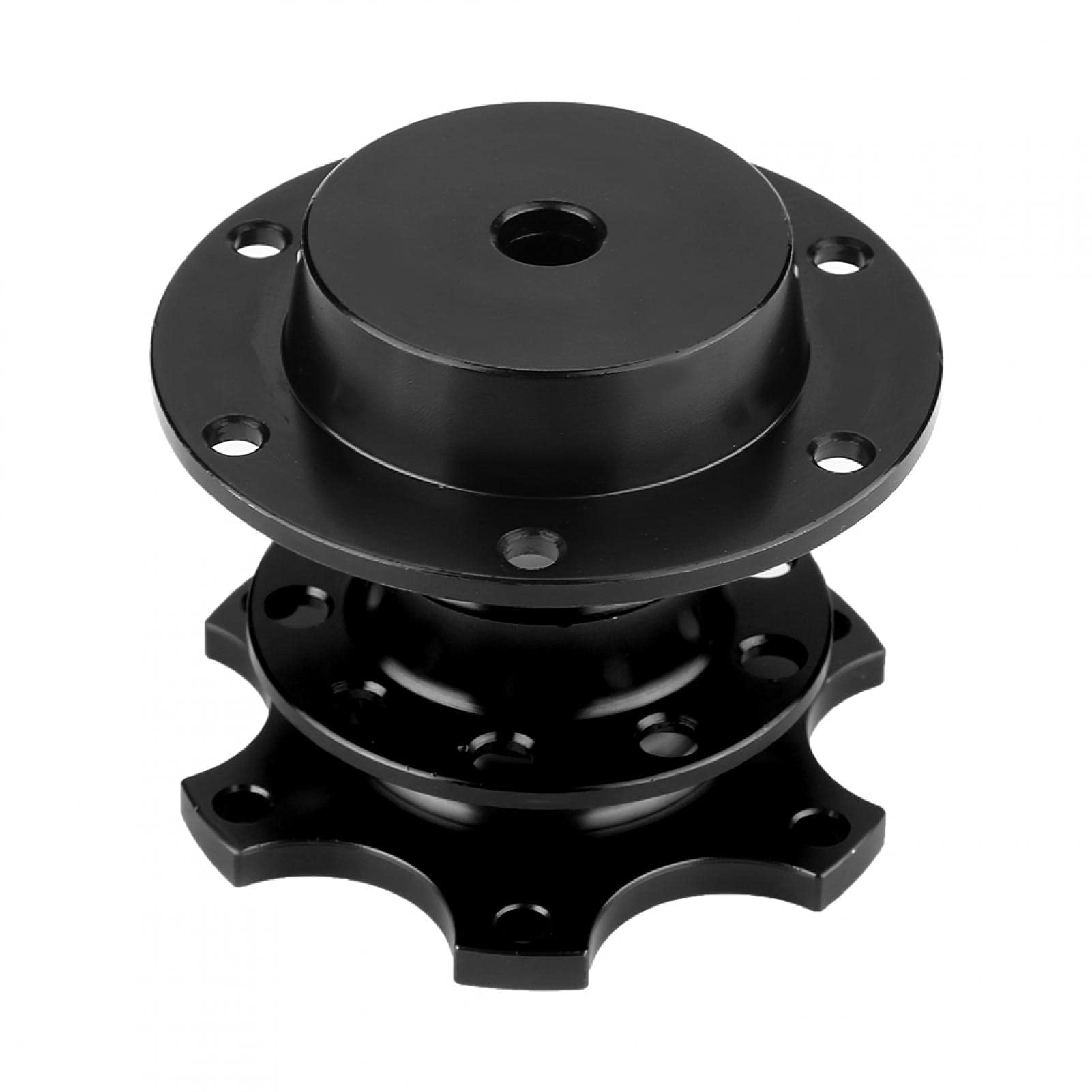 Quick Release Snap Off Kit, adaptador de cubo universal antirrobo de precisión con tornillos para volantes de 6 agujeros (negro)